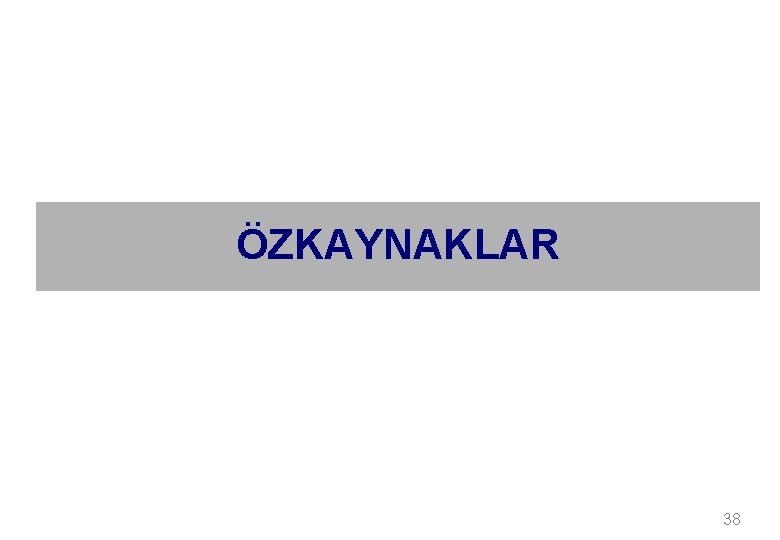 ÖZKAYNAKLAR 38 