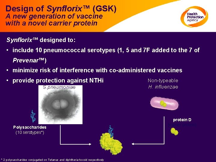 Design of Synflorix™ (GSK) A new generation of vaccine with a novel carrier protein