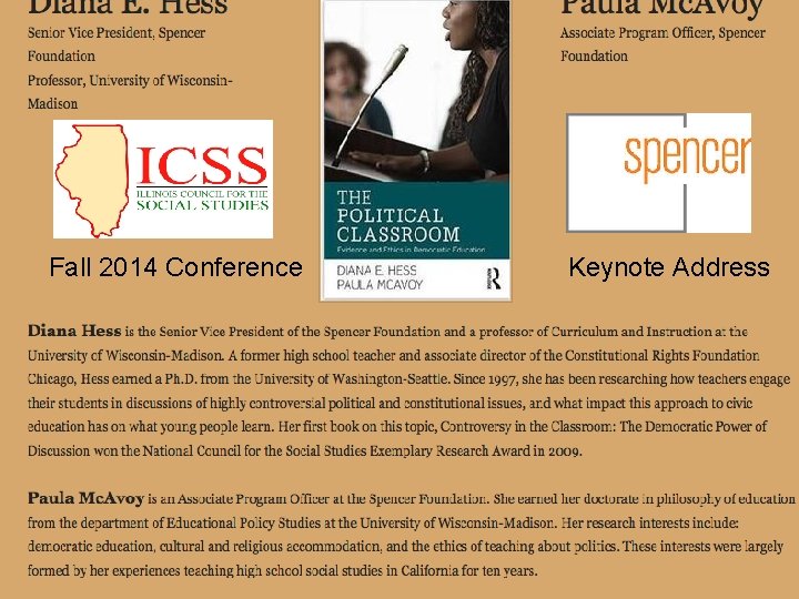 Fall 2014 Conference Keynote Address BRADLEY UNIVERSITY 
