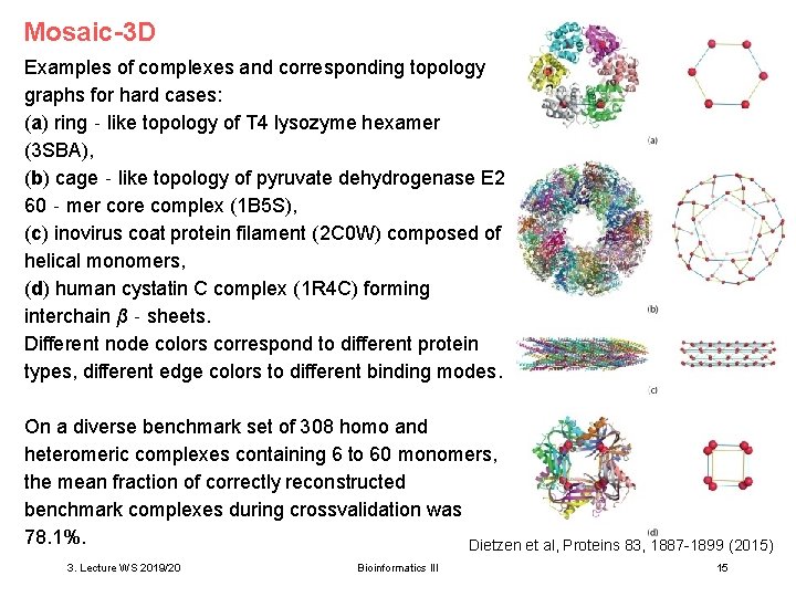 Mosaic-3 D Examples of complexes and corresponding topology graphs for hard cases: (a) ring‐like