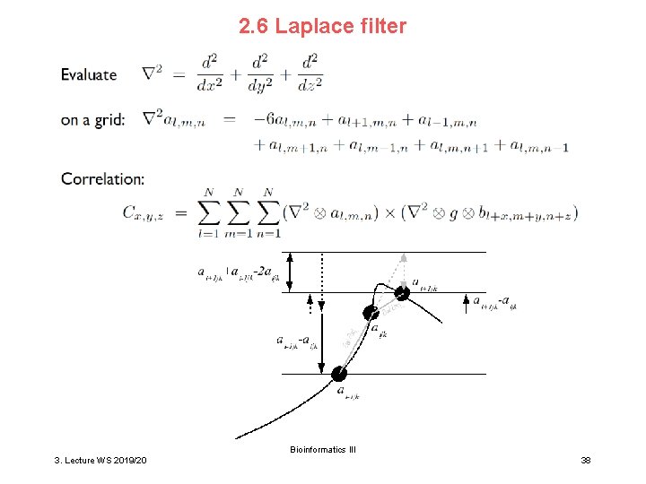 2. 6 Laplace filter Bioinformatics III 3. Lecture WS 2019/20 38 