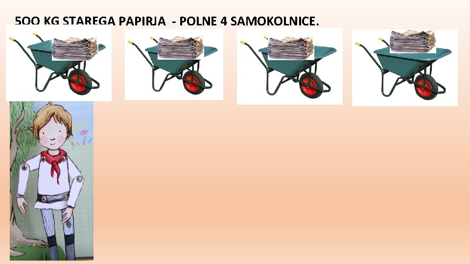 5 OO KG STAREGA PAPIRJA - POLNE 4 SAMOKOLNICE. 