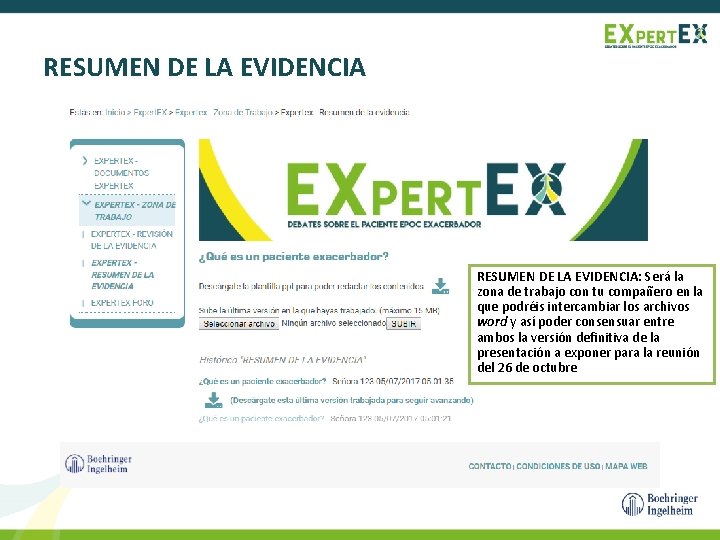 RESUMEN DE LA EVIDENCIA: Será la zona de trabajo con tu compañero en la