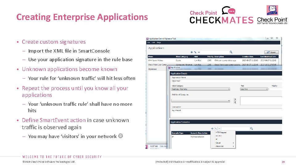 Creating Enterprise Applications • Create custom signatures – Import the XML file in Smart.