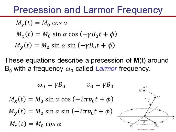 Precession and Larmor Frequency 
