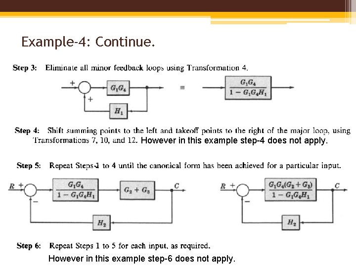 Example-4: Continue. However in this example step-4 does not apply. However in this example