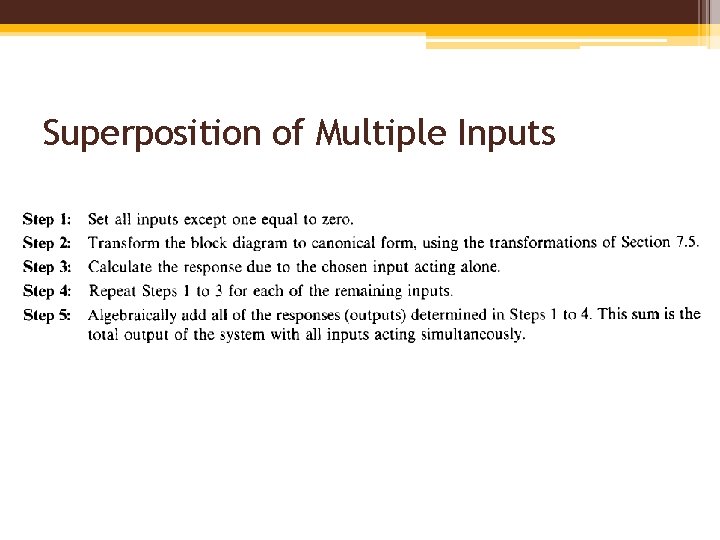 Superposition of Multiple Inputs 