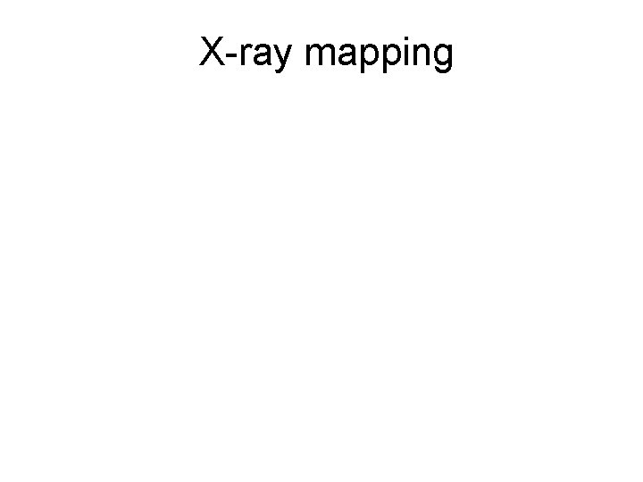 X-ray mapping 