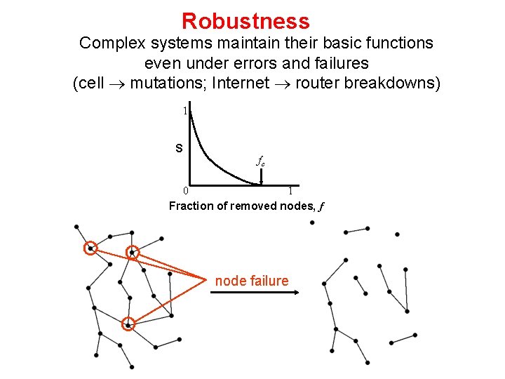 Robustness Complex systems maintain their basic functions even under errors and failures (cell mutations;