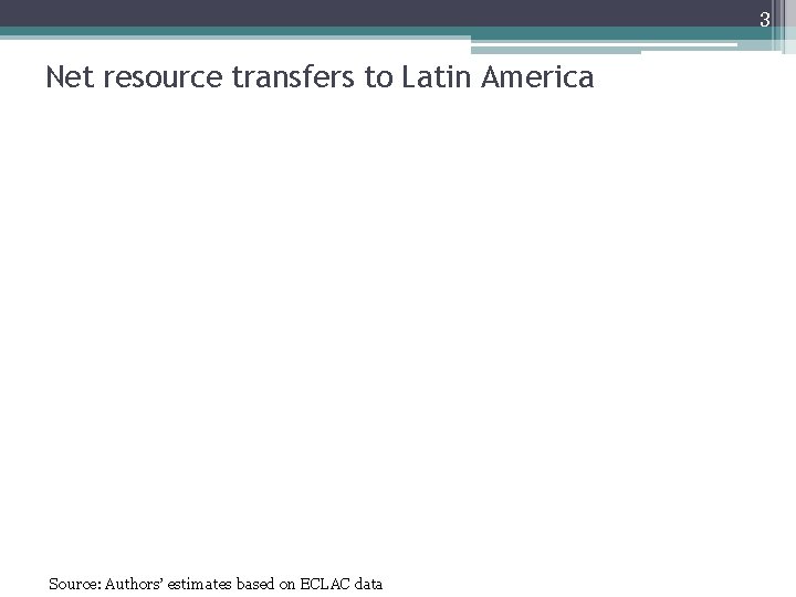 3 Net resource transfers to Latin America Source: Authors’ estimates based on ECLAC data