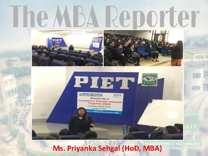 Ms. Priyanka Sehgal (Ho. D, MBA) 