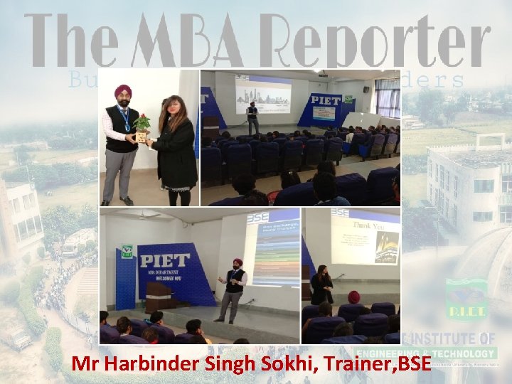 Mr Harbinder Singh Sokhi, Trainer, BSE 