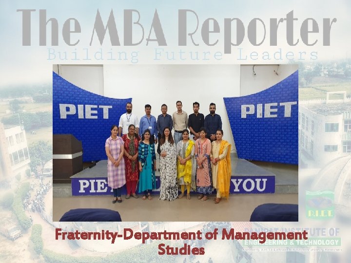 Fraternity-Department of Management Studies 