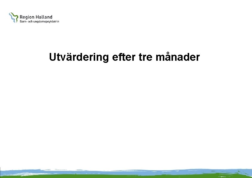 Utvärdering efter tre månader 