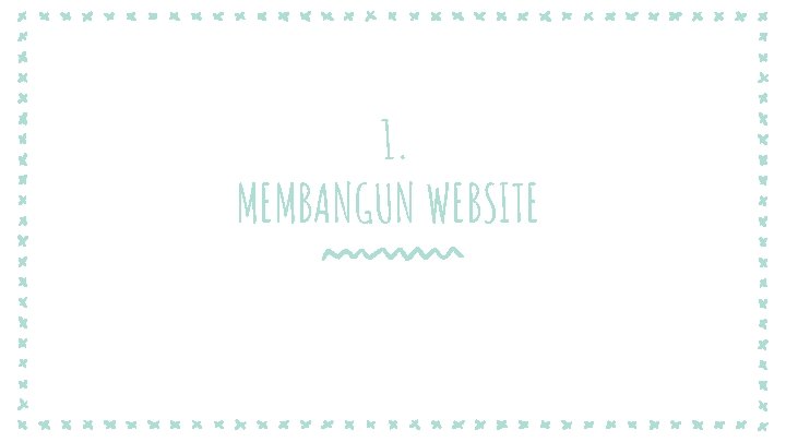 1. MEMBANGUN WEBSITE 1. MEMBANGUN WEBSITE