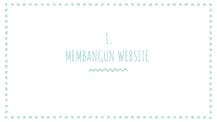 1. MEMBANGUN WEBSITE 