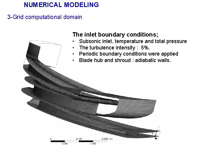 NUMERICAL MODELING 3 -Grid computational domain The inlet boundary conditions; • • Subsonic inlet,
