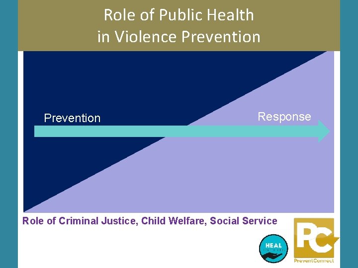 Role of Public Health in Violence Prevention Response Role of Criminal Justice, Child Welfare,