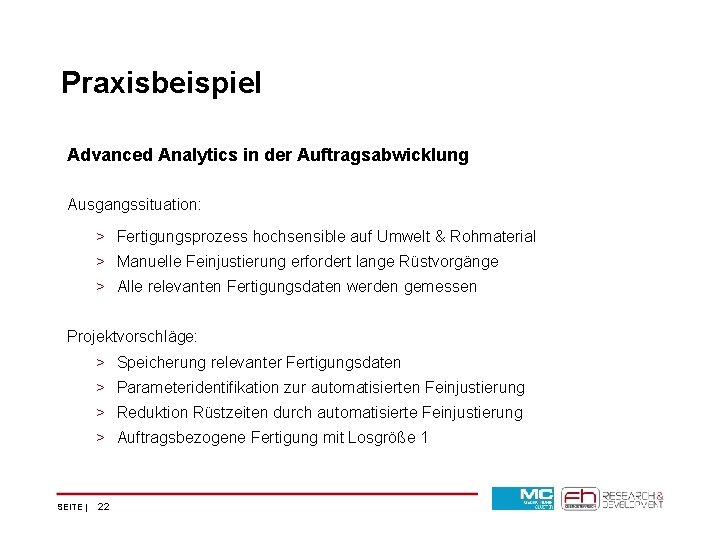 Mastertitelformat bearbeiten Praxisbeispiel − Mastertextformat bearbeiten Advanced Analytics in der Auftragsabwicklung > Zweite Ebene
