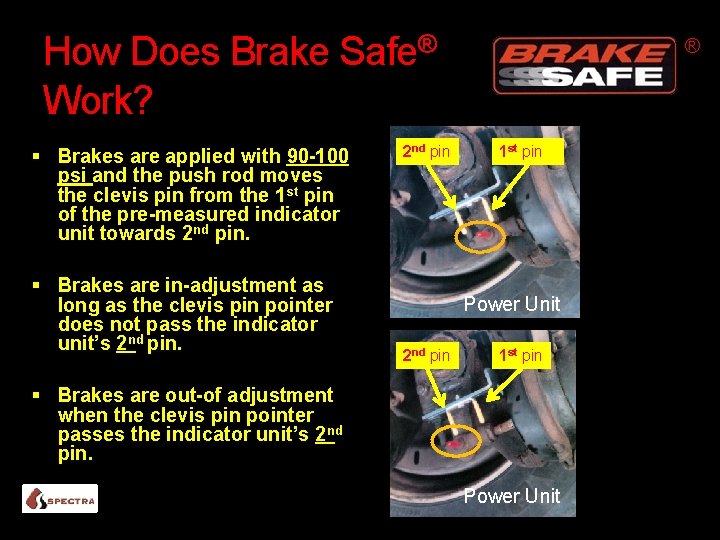 How Does Brake Safe® Work? Brakes are applied with 90 -100 psi and the