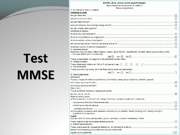 Test MMSE 