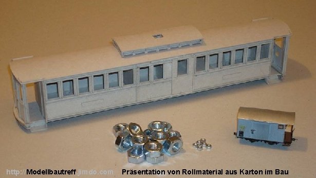 http: //Modellbautreff. jimdo. com Präsentation von Rollmaterial aus Karton im Bau 