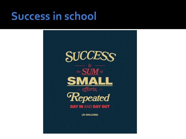 Success in school 