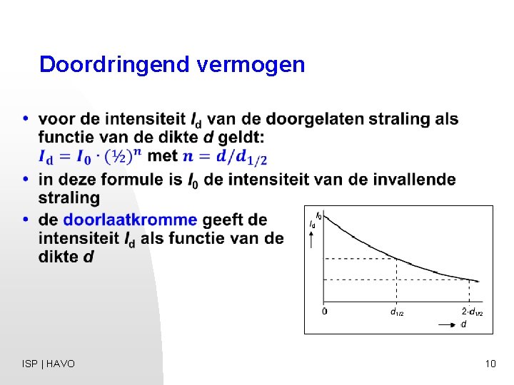 Doordringend vermogen ISP | HAVO 10 