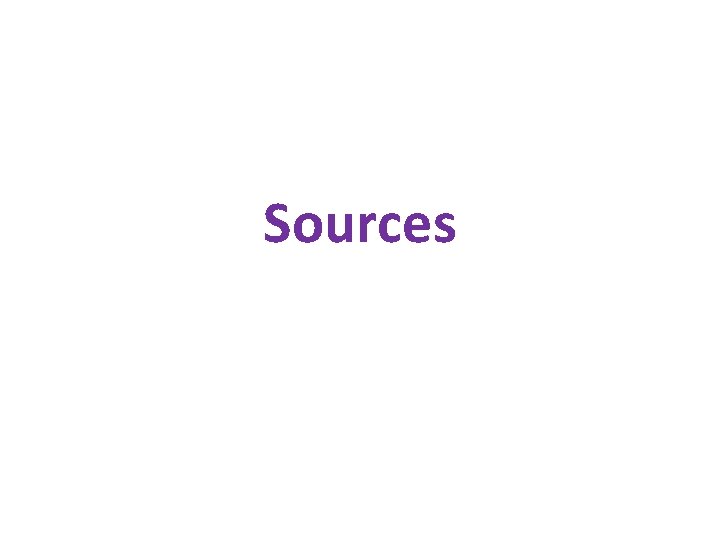 Sources 