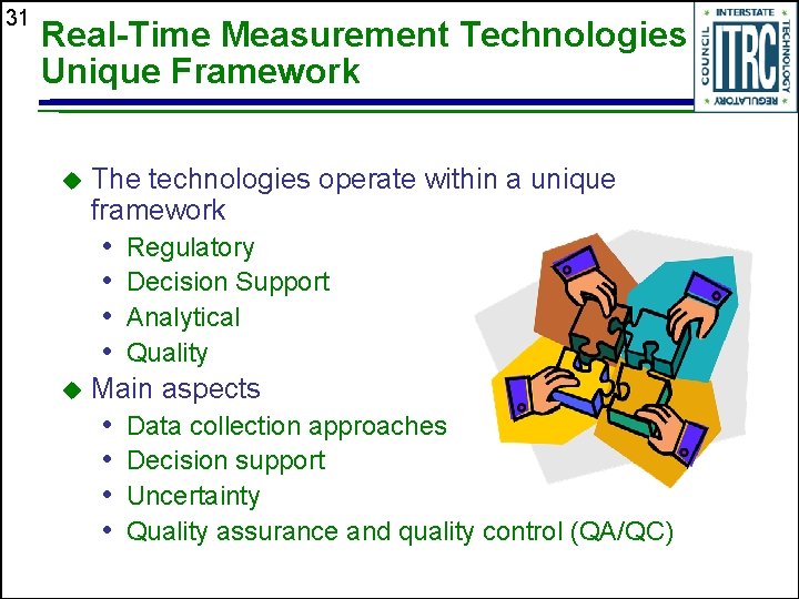 31 Real-Time Measurement Technologies Unique Framework u The technologies operate within a unique framework