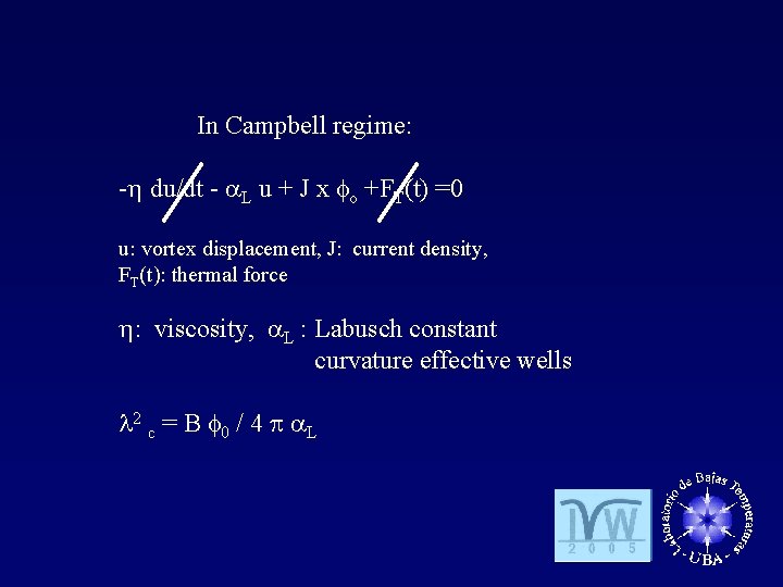 In Campbell regime: - du/dt - L u + J x o +FT(t) =0