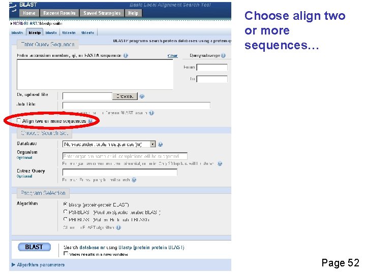 Choose align two or more sequences… Page 52 