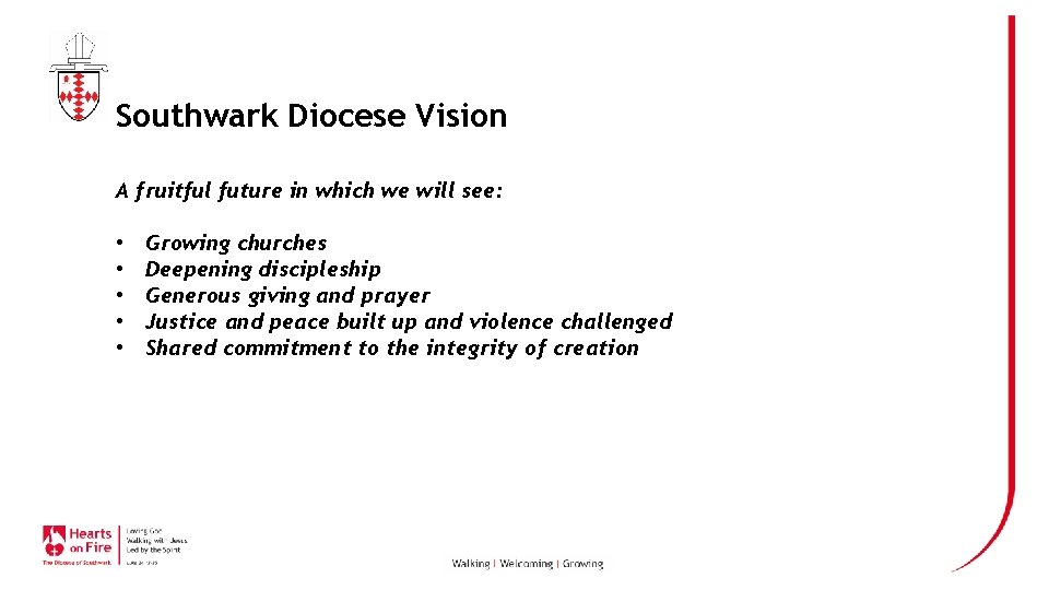 Southwark Diocese Vision A fruitful future in which we will see: • • •