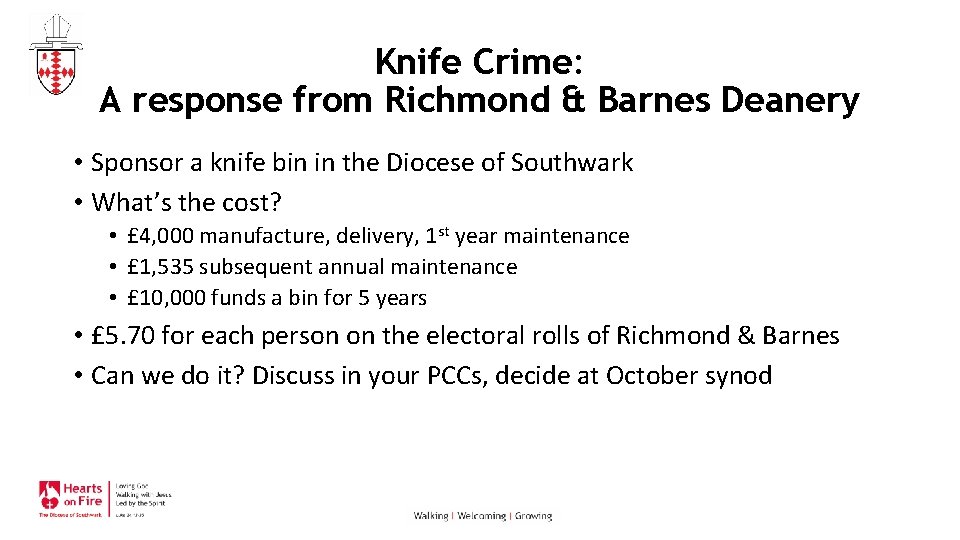 Knife Crime: A response from Richmond & Barnes Deanery • Sponsor a knife bin