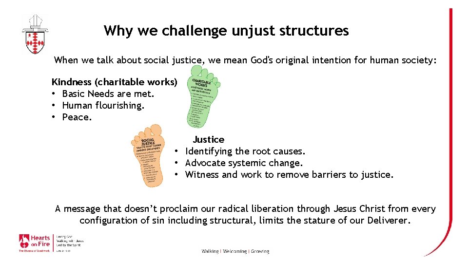 Why we challenge unjust structures When we talk about social justice, we mean God's