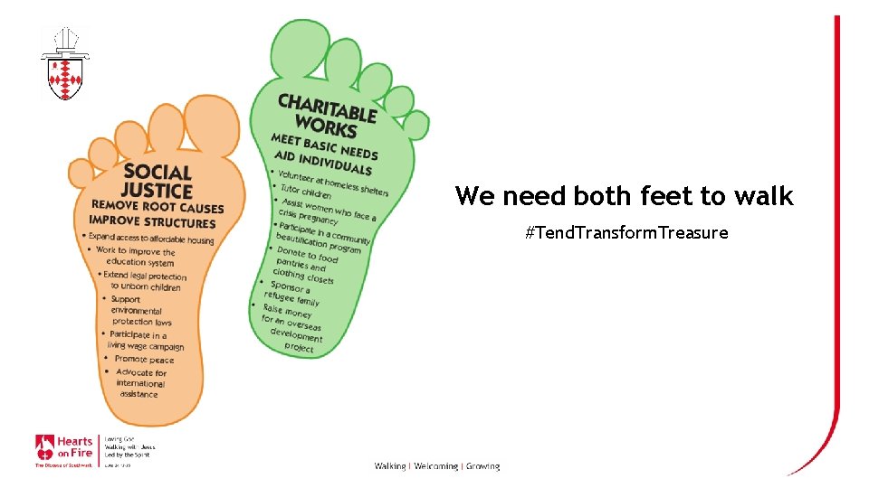 We need both feet to walk #Tend. Transform. Treasure 