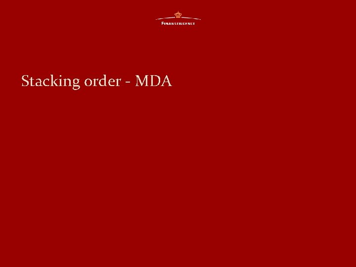 Stacking order - MDA 