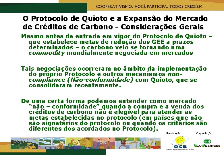 O Protocolo de Quioto e a Expansão do Mercado de Créditos de Carbono -