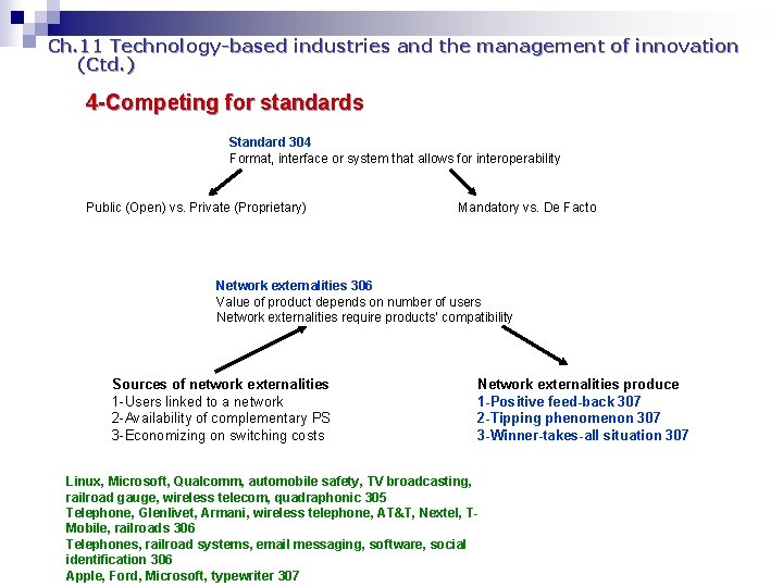 Ch. 11 Technology-based industries and the management of innovation (Ctd. ) 4 -Competing for