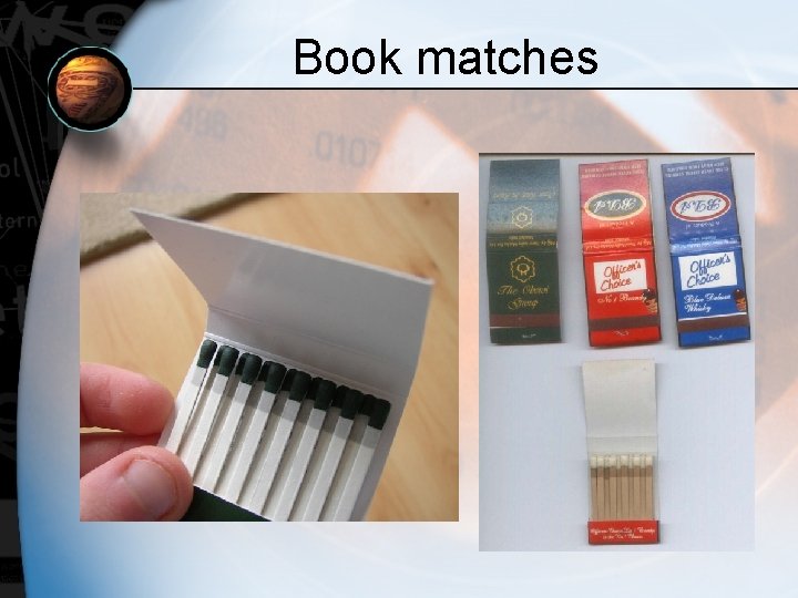 Book matches 