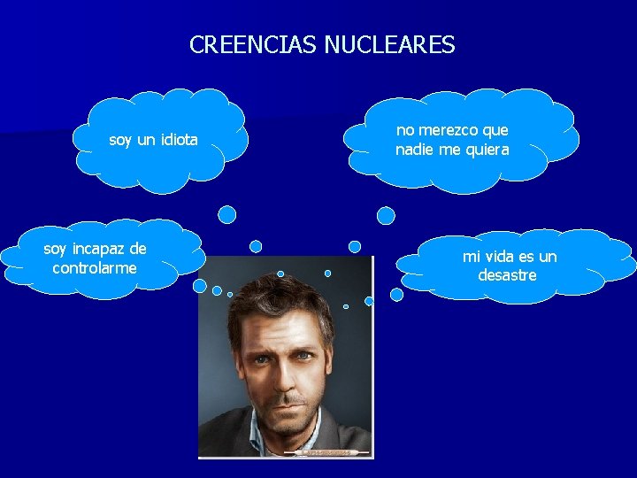 CREENCIAS NUCLEARES soy un idiota soy incapaz de controlarme no merezco que nadie me