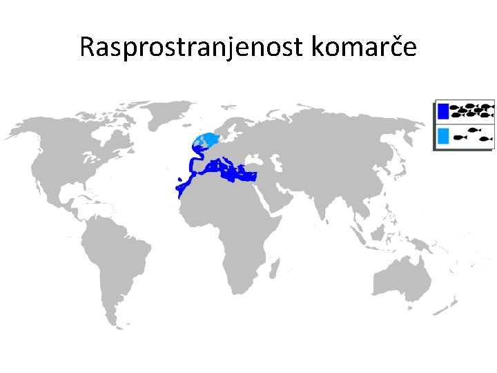 Rasprostranjenost komarče 