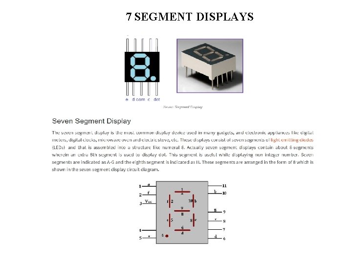 7 SEGMENT DISPLAYS 