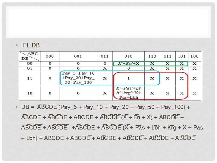  • IFL DB • DB = A B CDE (Pay_5 + Pay_10 +