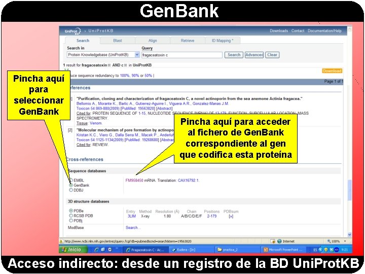 Gen. Bank Pincha aquí para seleccionar Gen. Bank Pincha aquí para acceder al fichero