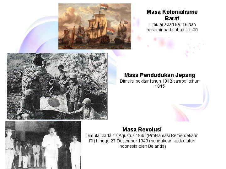 Masa Kolonialisme Barat History Magistra Vitae Dimulai abad ke -16 dan berakhir pada abad