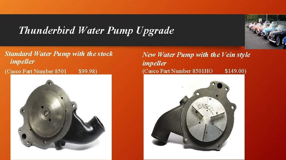 Thunderbird Water Pump Upgrade Standard Water Pump with the stock impeller New Water Pump