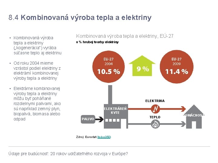 8. 4 Kombinovaná výroba tepla a elektriny • Kombinovaná výroba tepla a elektriny („kogenerácia“)