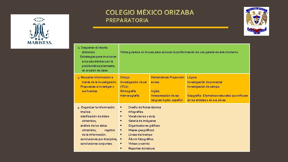 COLEGIO MÉXICO ORIZABA PREPARATORIA 2. Despertar el interés (detonar). Estrategias para involucrar a los