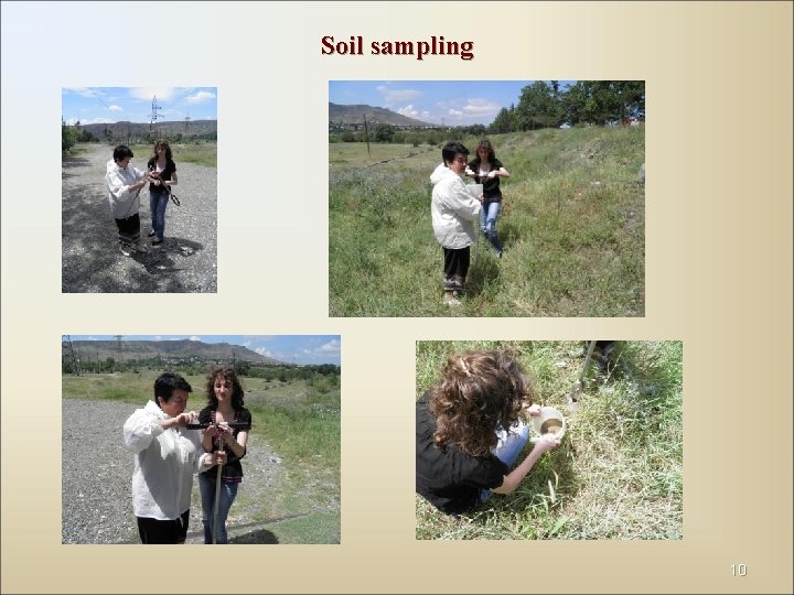 Soil sampling 10 